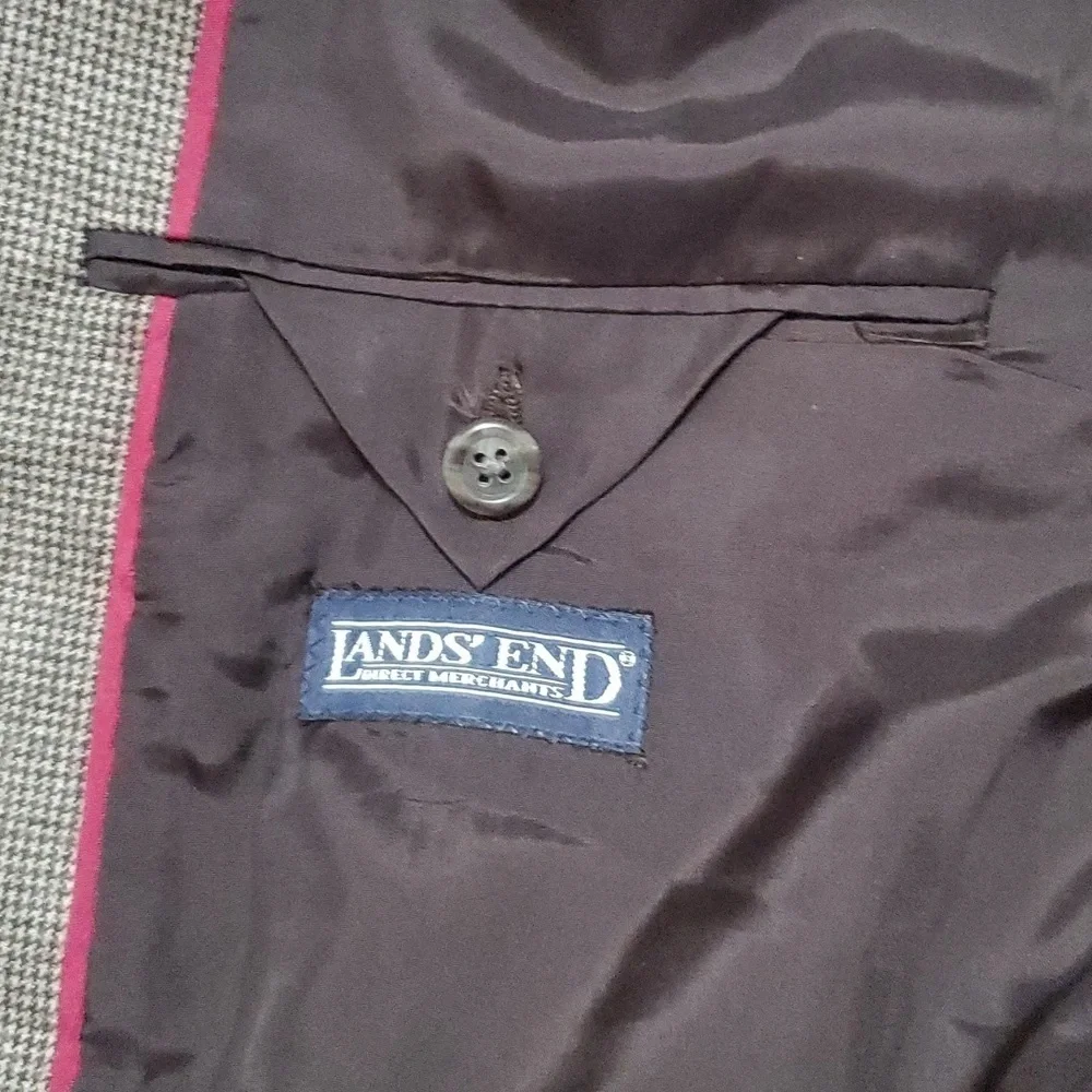Lands' End Wool Cashmere Blend Blazer Sport Jacket 44R